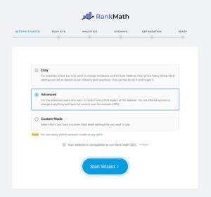 Rankmath SEO dashboard
