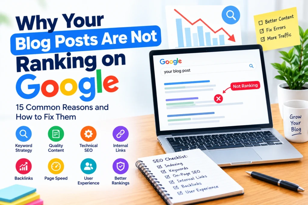 Why are your blog posts not ranking on Googleanic traffic.